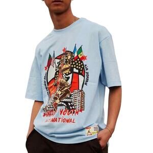 Nike Jordan x Maison Chateau Rouge T-shirt 22SU-S DO4091-447 size L Blue